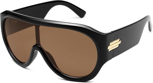 Oversized Aviator Sunglasses for Men Women Trendy Wrap Around Sun Glasses AR82273 in Saudi Arabia