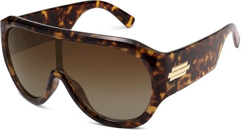 Oversized Aviator Sunglasses for Men Women Trendy Wrap Around Sun Glasses AR82273 in Saudi Arabia