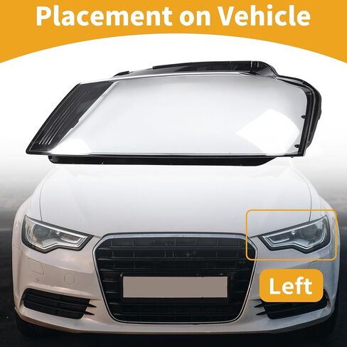 Headlight Lens Cover Headlight Headlamp Lense Clear Lens Cover for Audi A3 2009-2012 Clear Black Pc 1 Pc Front Left Car in Saudi Arabia