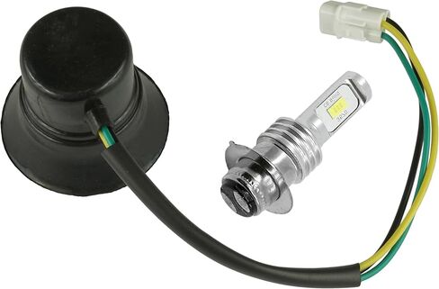 Caltric Headlight Socket And LED Bulb Compatible with Yamaha Rhino 660 YXR660F 4X4 2006 New in Saudi Arabia