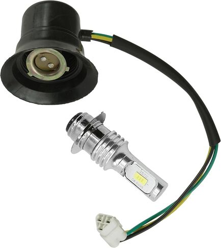 Caltric Headlight Socket And LED Bulb Compatible with Yamaha Rhino 660 YXR660F 4X4 2006 New in Saudi Arabia