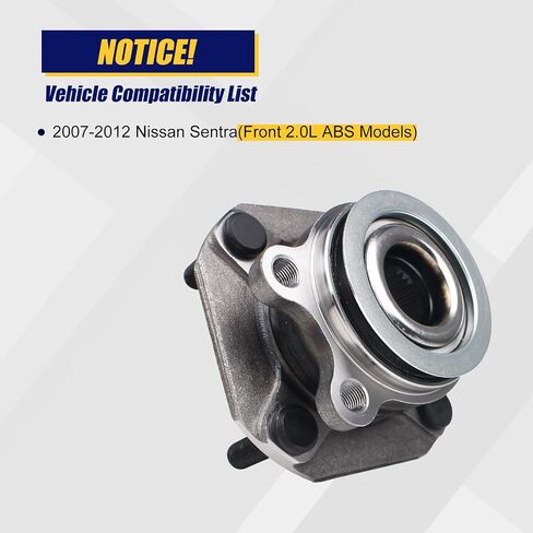 KUSATEC 513297 2pcs Front Wheel Bearing and Hub Assembly Compatible with 2007-2012 Nissan Sentra, 4 Lug Bolts w/ABS in Saudi Arabia