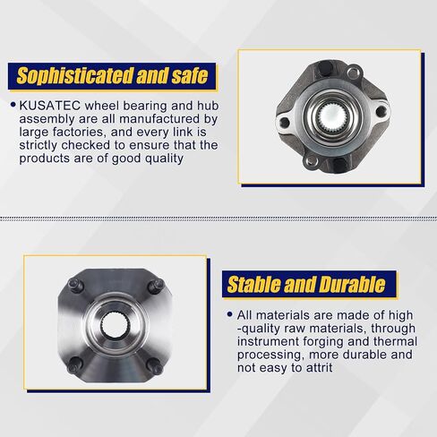 KUSATEC 513297 2pcs Front Wheel Bearing and Hub Assembly Compatible with 2007-2012 Nissan Sentra, 4 Lug Bolts w/ABS in Saudi Arabia