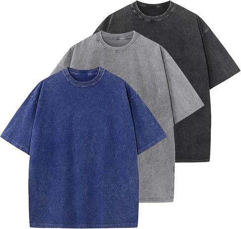 GSOU SNOW Men Oversized T Shirt Cotton Casual Unisex Short Sleeve Vintage Baggy Tee Shirts Washed Mens Streetwear in Saudi Arabia