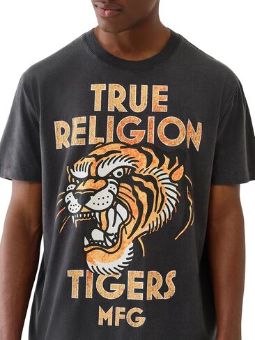 True Religion Men's MFG Tiger Vintage Tee – Graphic Crewneck T-Shirt in Saudi Arabia