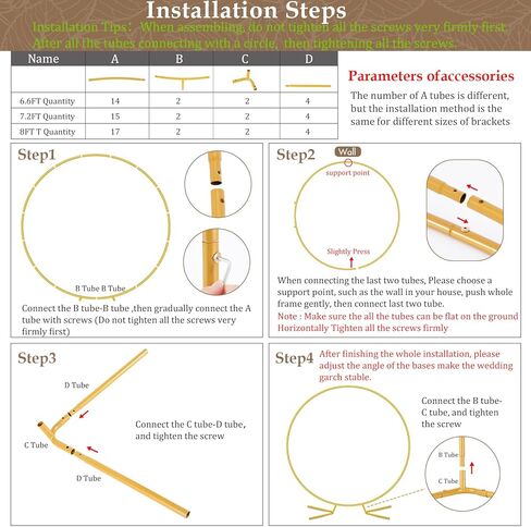 7.2FT Round Balloon Arch Stand,Gold Arch Backdrop Stand for Parties，Metal Circle Wedding Arch Heavy Duty for Ceremony Birthday Party Anniversary Bridal Graduation Decoration in Kuwait