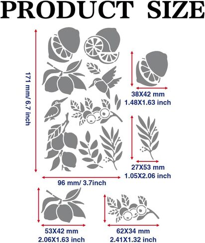 Lemon Metal Stencils Lemon Metal Journal Stencils Fruit Stainless Steel Stencils 4×7inch for Wood Carving Drawings Engraving Scrapbooking Project in Saudi Arabia