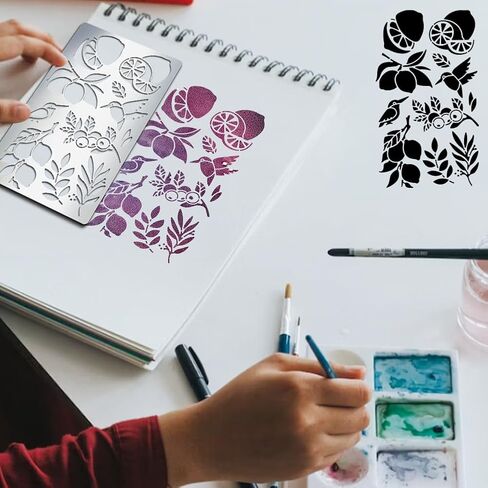 Lemon Metal Stencils Lemon Metal Journal Stencils Fruit Stainless Steel Stencils 4×7inch for Wood Carving Drawings Engraving Scrapbooking Project in Saudi Arabia