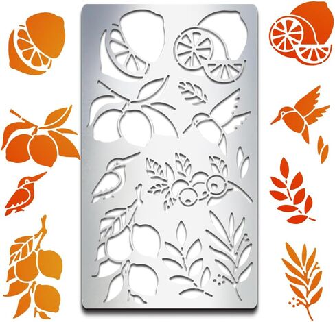 Lemon Metal Stencils Lemon Metal Journal Stencils Fruit Stainless Steel Stencils 4×7inch for Wood Carving Drawings Engraving Scrapbooking Project in Saudi Arabia