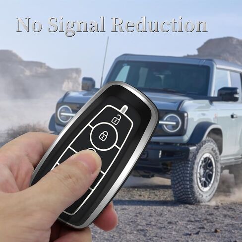 for Ford Explorer Key fob Cover, Car Key Compatible with Ford Fusion Edge Expedition F150 F250 F350 F450 F550 Maverick Mustang, 5 Buttons (White) in Saudi Arabia