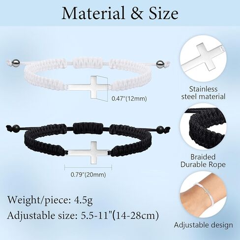 Couple Gifts Bracelets Matching Bracelets Adjustable Rope Bracelets for Couples Christmas Anniversary Valentines Gifts for Him HerBoyfriend Girlfriend Lovers Husband Wife in Kuwait