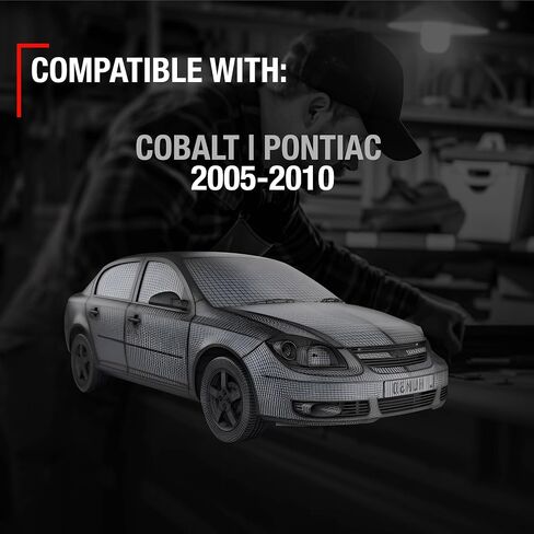 مقبض باب السائق الأمامي الداخلي T1A - متوافق مع 2005-2010 شيفروليه كوبالت؛ 2007-2010 بونتياك G5 - مقبض كروم، غلاف أسود، بلاستيك - OEM 22722755، 81890 in Kuwait