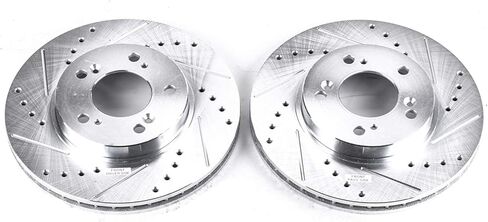 زوج دوار مشقوق ومثقوب أمامي من Power Stop JBR528XPR لـ Acura Integra، Acura Integra، Acura Legend، Acura RL، Acura TL، Honda CR-V، Honda Odyssey، Honda Prelude، Isuzu Oasis [نموذج محدد] in Saudi Arabia