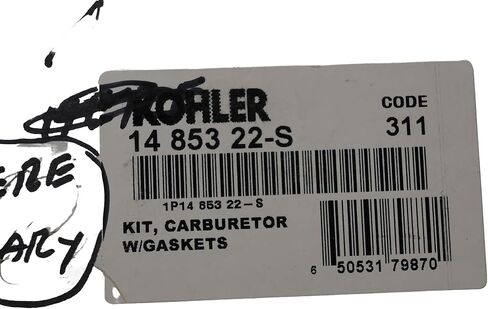 Kohler 14-853-22-S معدات الحديقة والحدائق مجموعة إعادة بناء المحرك المكربن ​​قطع غيار الشركة المصنعة للمعدات الأصلية الأصلية (OEM) in Kuwait