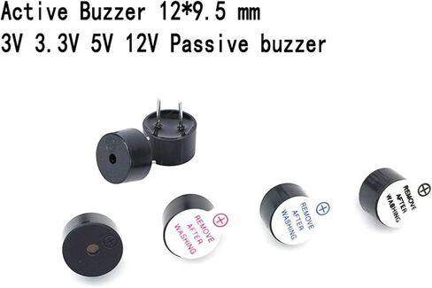 10Pcs/Lot 3V 3.3V 5V 12V Active Buzzer Magnetic Long Continous Beep Tone Alarm Ringer 12 * 9.5 mm MINI Active Piezo Buzzers 2PIN(5V) in Saudi Arabia