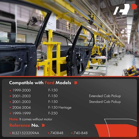 منظم نوافذ الطاقة الكهربائية من جانب السائق الأمامي الأيسر A-Premium بدون محرك متوافق مع Ford F-150 F150 1999-2003، F-150 Heritage 2004، F-250 F250 1999 in Saudi Arabia