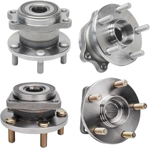 Detroit Axle - 4 Wheel Bearing Hubs for 2005-2009 Subaru Outback Legacy 2006 2007 2008 Wheel Bearings & Hubs Set Front & Rear Replacement in Saudi Arabia