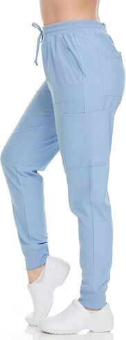Women's Jogger Scrub Pants with Multi-Pocket Design for Nursing 4-Way Stretch Spa and Clinical Workwear in Saudi Arabia
