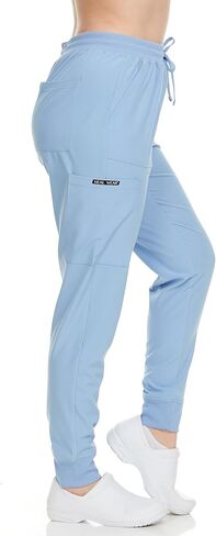Women's Jogger Scrub Pants with Multi-Pocket Design for Nursing 4-Way Stretch Spa and Clinical Workwear in Saudi Arabia