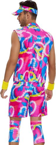 80s Workout Outfit for Women 90s Outfits Men Halloween Couples Costumes for Adults Disco Neon Theme Party Costume in Saudi Arabia