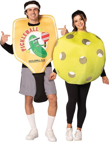Pickleball Couples Costume Lawn Games Paddle and Ball Game Womens Mens Dress Up Cosplay Party Costumes, Adult One Size in Saudi Arabia