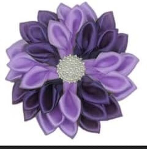 Purple Swirl 3.5" Sorority Paraphernalia Flower Brooch Pin for Women, Greek Organization, NCNW, Inspired by the African Violet, Conferences, Luncheons, J13 in Saudi Arabia