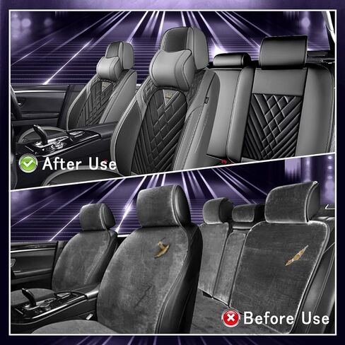 Seat Covers for Acura MDX 2000-2025,Car Seat Covers for Front and Back,Car Seat Cover Waterproof,All Weather Seat Cover(Luxury 5 Seats, Gray Black) in Kuwait