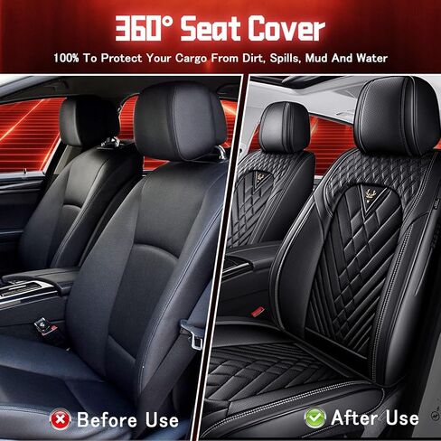 Seat Covers for Acura MDX 2000-2025,Car Seat Covers for Front and Back,Car Seat Cover Waterproof,All Weather Seat Cover(Luxury 5 Seats, Gray Black) in Kuwait