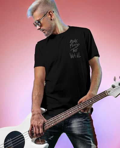Tstars Pink Floyd The Wall Dark Side of The Moon Rock Band Tee for Men Classic Rock Front and Back T-Shirt in Saudi Arabia