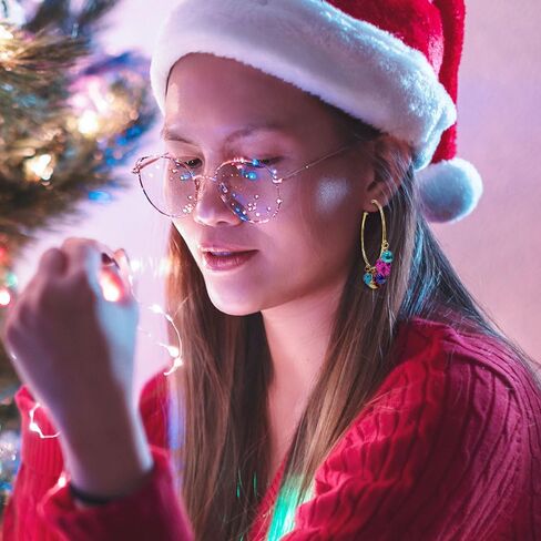 Madison Tyler Christmas Earrings for Women | Xmas Earrings for Women Dangling | Cute Holiday Santa Bow Angel Light Bulb Reindeer Cat Dog Drop Earrings Jewelry Hypoallergenic in Saudi Arabia