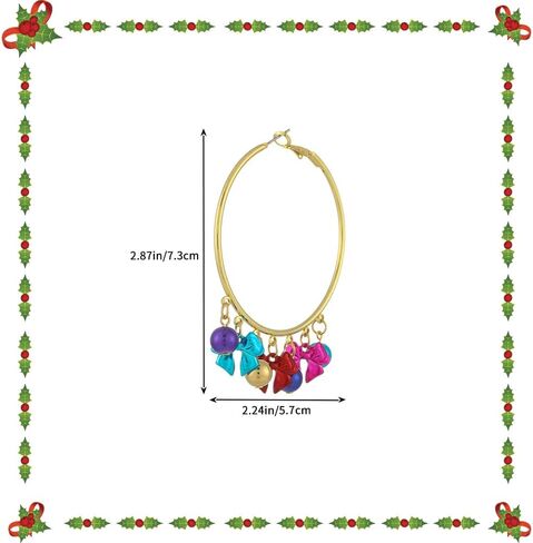 Madison Tyler Christmas Earrings for Women | Xmas Earrings for Women Dangling | Cute Holiday Santa Bow Angel Light Bulb Reindeer Cat Dog Drop Earrings Jewelry Hypoallergenic in Saudi Arabia