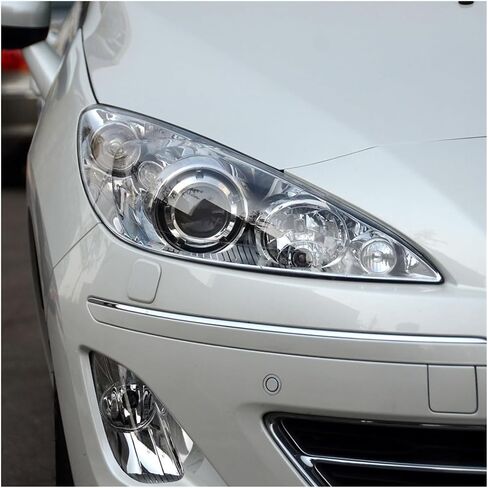 Car Front Headlight Lens Cover Car Headlight Transparent Glass Lamp Cover Shell Car Compatible For Peugeot 408 2010 2011 2012 2013(A Piar) in Saudi Arabia