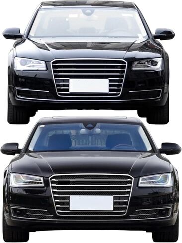 متوافق مع أودي A8 A8L D4 2014 2015 2016 2017 سيارة عدسة المصباح الأمامي قذيفة كشافات غطاء الزجاج الشفاف استبدال عاكس الضوء (الجانب الأيسر) in Saudi Arabia