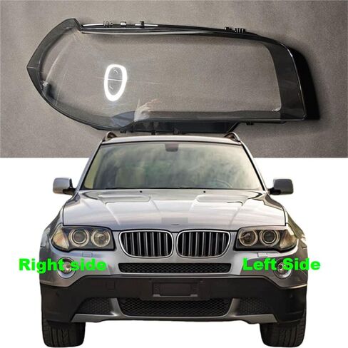 Compatible for BMW X3 E83 2004 2005 2006 2007 2008 2009 2010 Car Headlight Lens Cover Headlamp Glass Lamp Shell Replace Original Lampshade(Right side) in Saudi Arabia