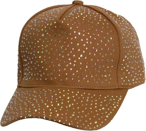 TOP HEADWEAR قبعة نسائية مرصعة بأحجار الراين - قبعة بيسبول بأحجار كريستالية لامعة in Kuwait