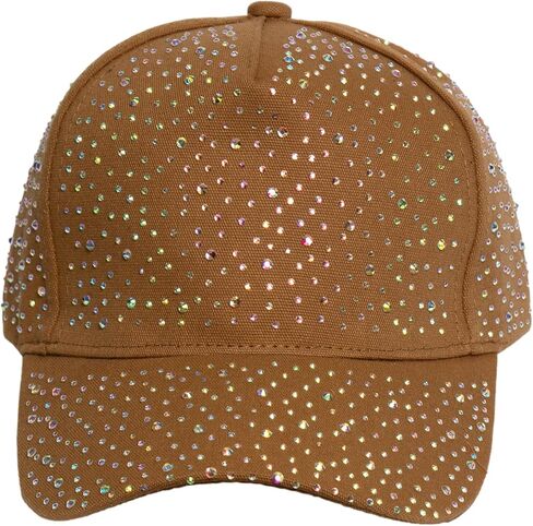 TOP HEADWEAR قبعة نسائية مرصعة بأحجار الراين - قبعة بيسبول بأحجار كريستالية لامعة in Kuwait