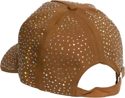 TOP HEADWEAR قبعة نسائية مرصعة بأحجار الراين - قبعة بيسبول بأحجار كريستالية لامعة in Kuwait