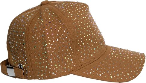 TOP HEADWEAR قبعة نسائية مرصعة بأحجار الراين - قبعة بيسبول بأحجار كريستالية لامعة in Kuwait