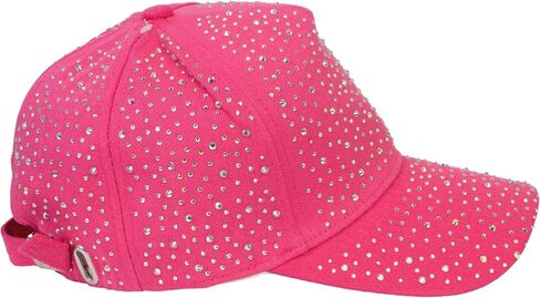 TOP HEADWEAR قبعة نسائية مرصعة بأحجار الراين - قبعة بيسبول بأحجار كريستالية لامعة in Kuwait
