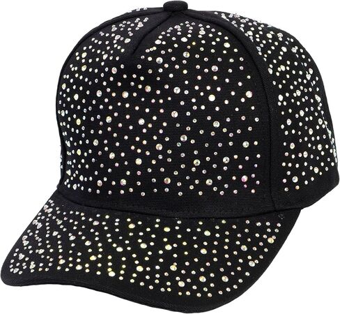 TOP HEADWEAR قبعة نسائية مرصعة بأحجار الراين - قبعة بيسبول بأحجار كريستالية لامعة in Kuwait