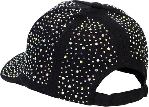 TOP HEADWEAR قبعة نسائية مرصعة بأحجار الراين - قبعة بيسبول بأحجار كريستالية لامعة in Kuwait