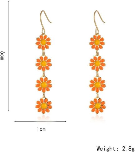 Flower Earrings for Women - Sunflower & Daisy Designs for Summer Holidays in Saudi Arabia