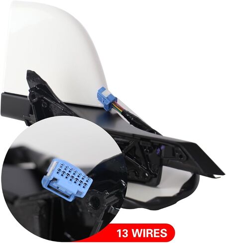 Marretoo side mirror replacement for Tesla Model 3 2017 2018 2019 2020 2021 2022 2023 Assembly Passenger Side for Tesla Model 3 Accessories 51167177128 WHITE (LH) 13 Pin in Saudi Arabia