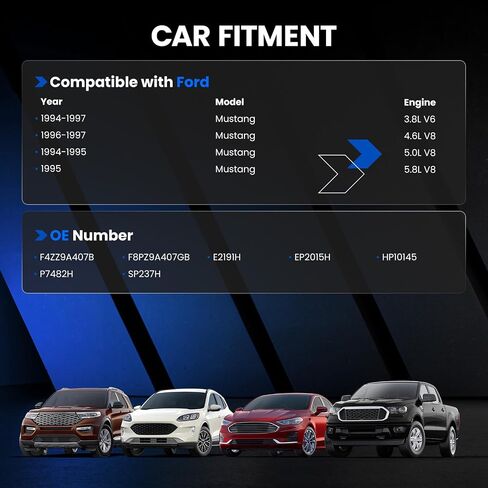 مجموعة وحدة مضخة الوقود E2191H متوافقة مع Ford Mustang 1994-1997 V6 3.8L، V8 4.6L 5.0L 5.8L، تحل محل F4ZZ9A407B، F8PZ9A407GB، E2191H، EP2015H، HP10145، P7482H، SP237H in Saudi Arabia