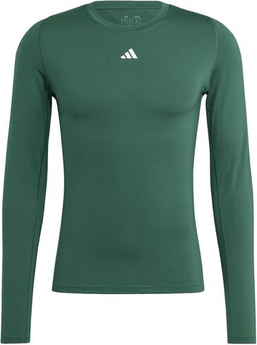 adidas Techfit Mens Long Sleeve T-Shirt M/S Dark Green in Saudi Arabia