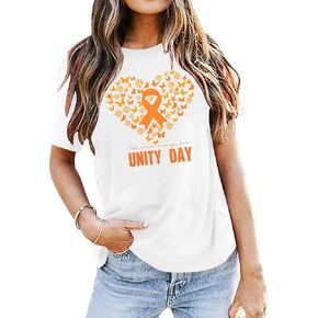 Women Unity Day Orange Shirt : Funny Anti Bullying Shirts Be Kind Orange Tshirt Unity Day Teacher Tee Tops in Saudi Arabia