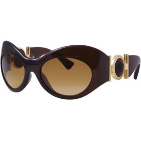 Versace VE 4462 54462L Transparent Brown Plastic Irregular Sunglasses Yellow Gradient Lens in Saudi Arabia
