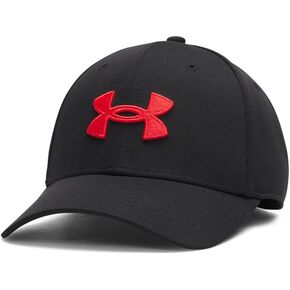 Under Armour Men's Blitzing Cap Stretch Fit, (005) Black / / Racer Red, Medium/Large in Saudi Arabia
