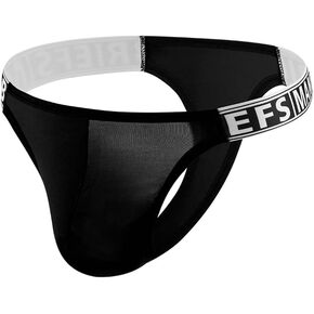 Super Thin Men's Hipster Briefs, 1pc Low Waist Thong G-string, Breathable Comfortable, Alphabet Pattern, Medium Stretch in Kuwait