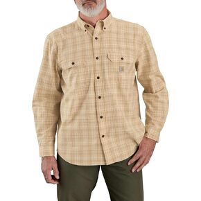 Carhartt Mens Loose Fit Midweight Chambray Long-Sleeve Plaid Shirt in Kuwait